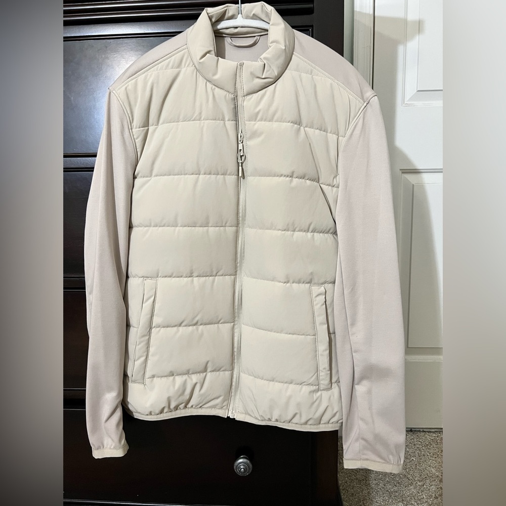 Zara Men’s Beige Bomber Jacket - Medium